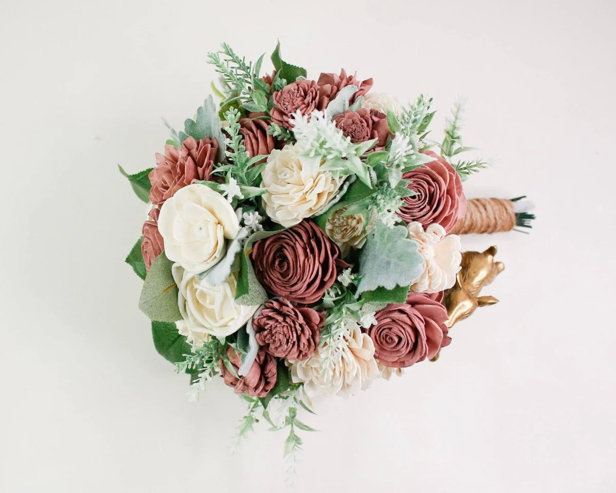 Cinder Rose Bridal Bouquet - Image 6