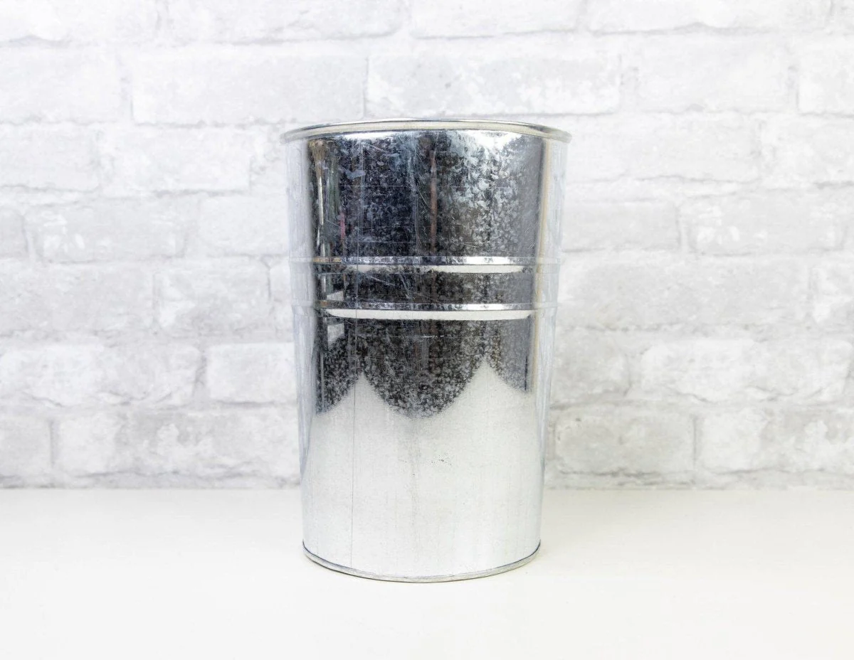 Galvanized Metal Bucket - Silver (Multiple Sizes) - Image 13