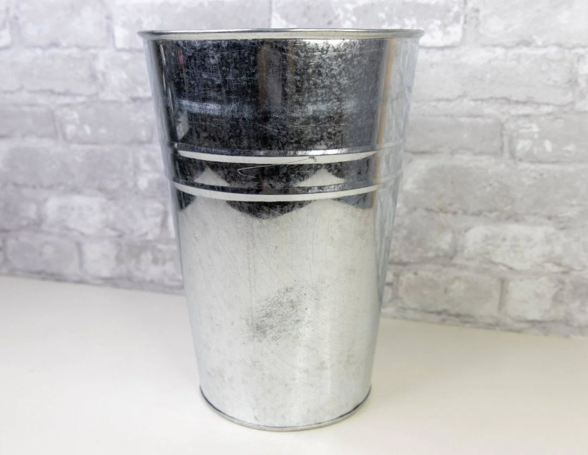 Galvanized Metal Bucket - Silver (Multiple Sizes) - Image 18