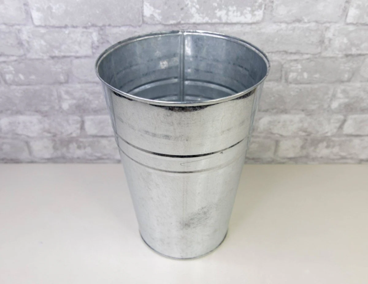 Galvanized Metal Bucket - Silver (Multiple Sizes) - Image 8