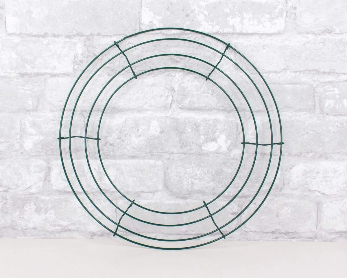 Green Metal Wreath Form - 12"