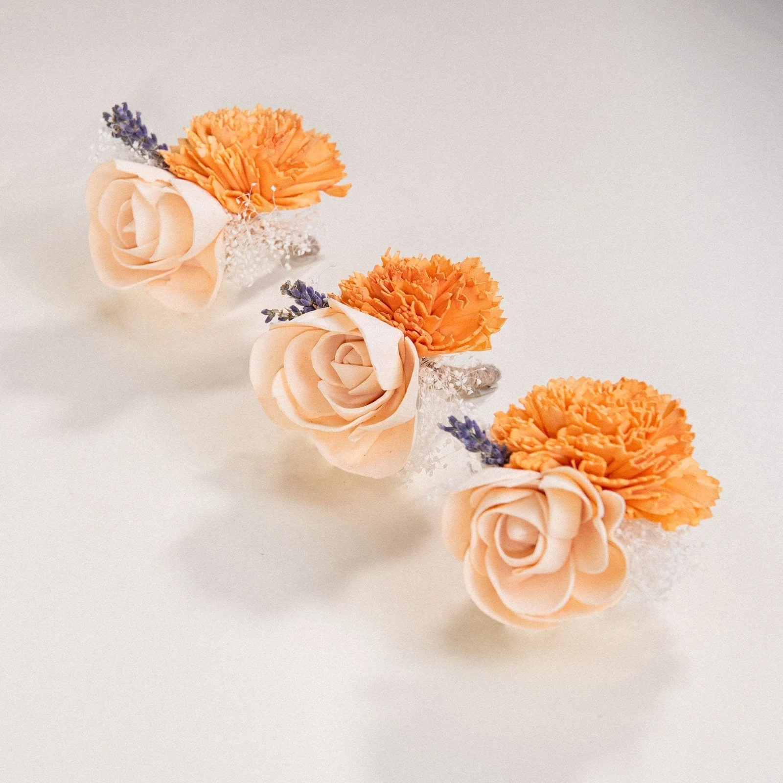 Peach Dawn Boutonniere (Set Of 3)* - Image 3
