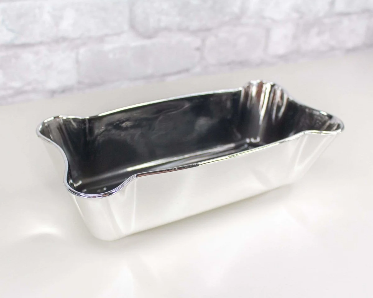 Silver Dish Planter - Dog Bone